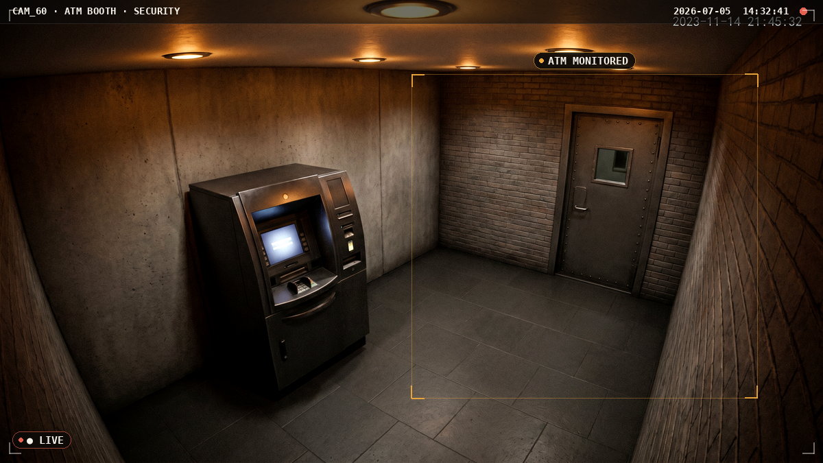 Banking & ATM Security — annotated camera view