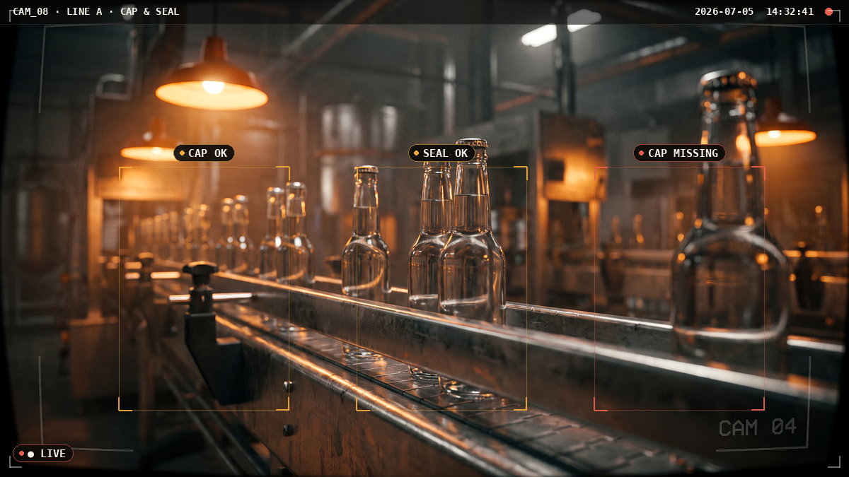 Cap & Seal Verification — annotated camera view