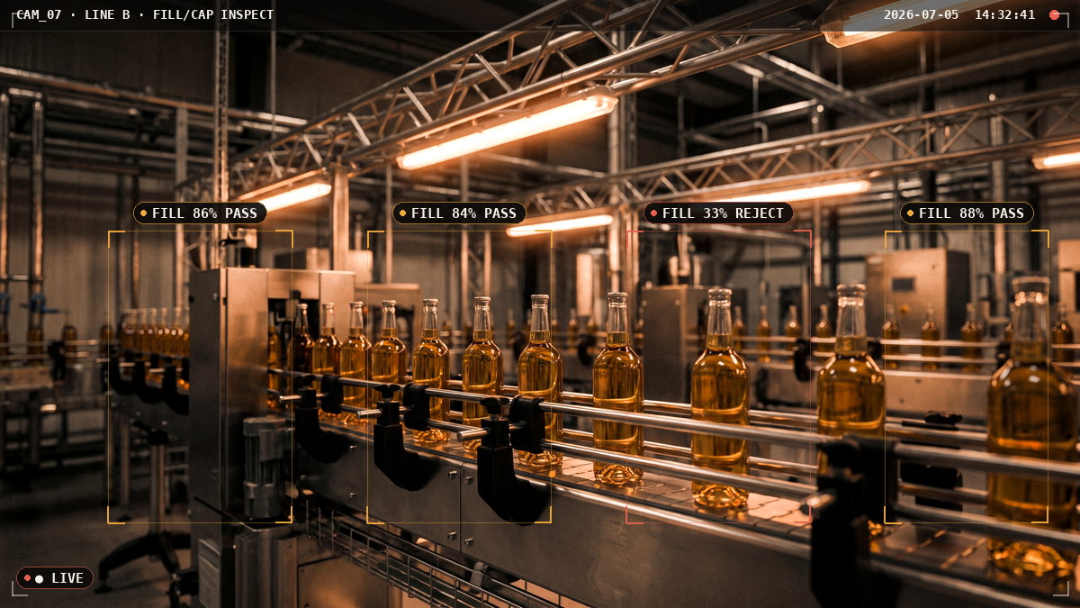 Fill Level Inspection — annotated camera view