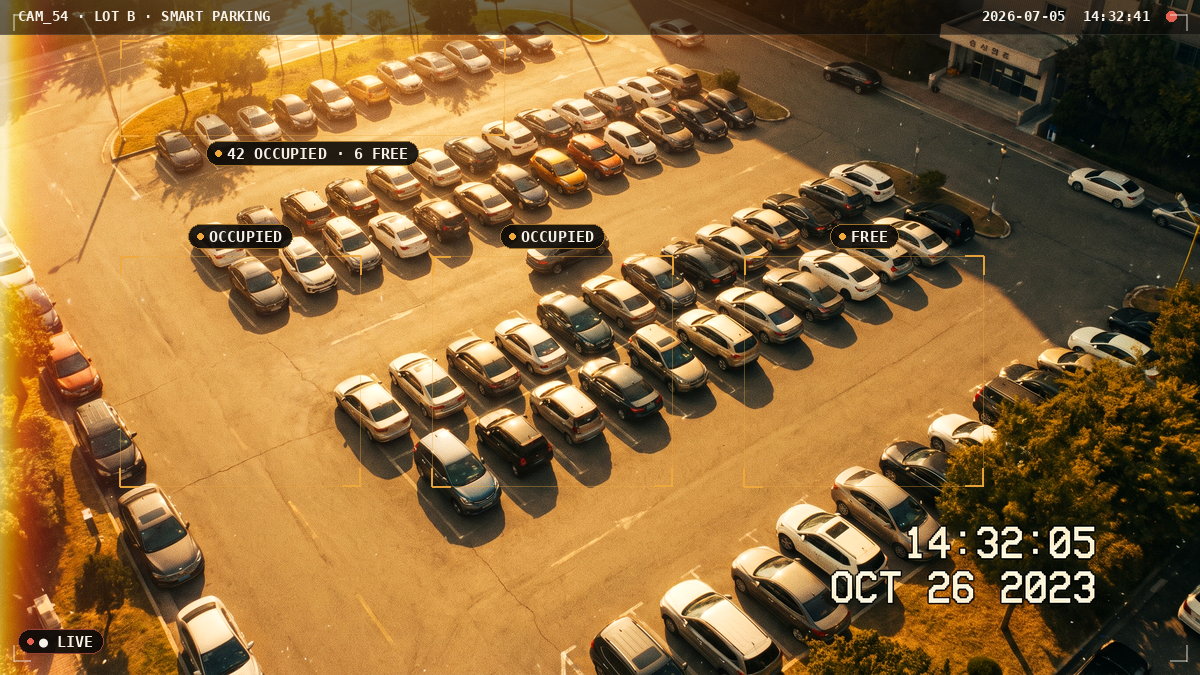 Smart Parking — annotated camera view